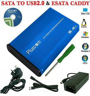 3.5" SATA To USB 2.0 And ESATA Enclosure
